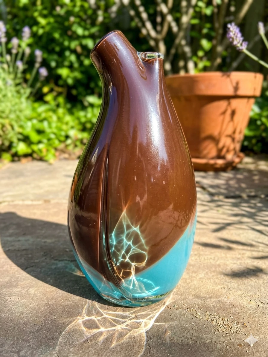 Studio Art Glass Double Spout Ice Vase - photo 4