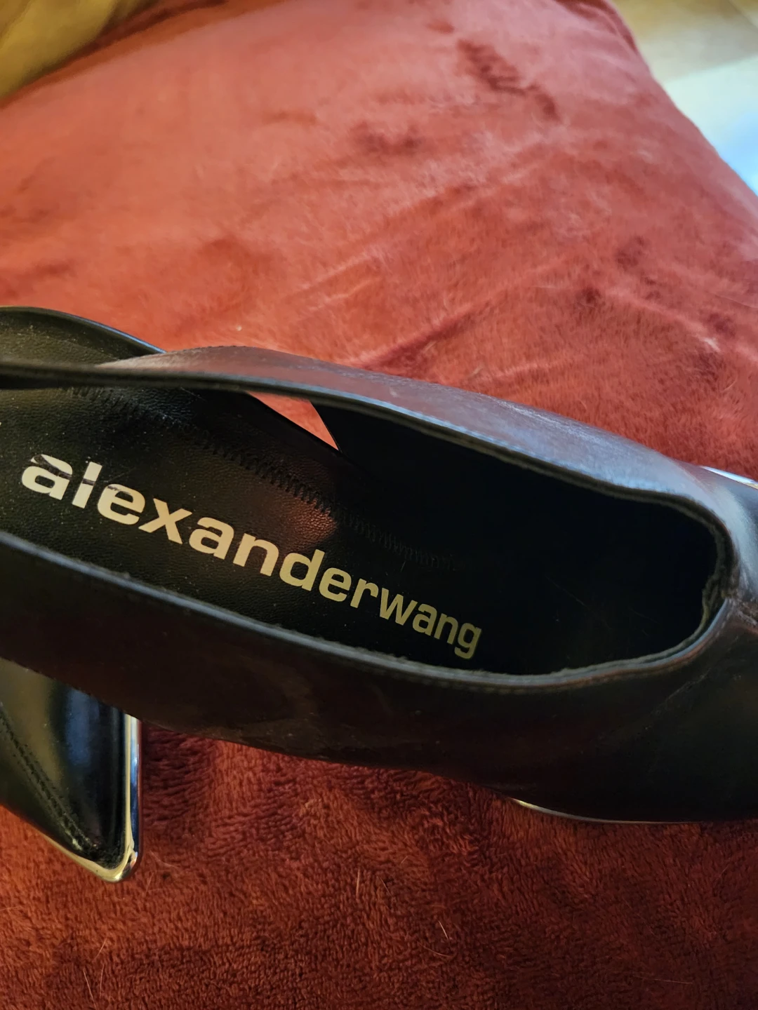 Alexander Wang Black Leather Slingback Heels - photo 4