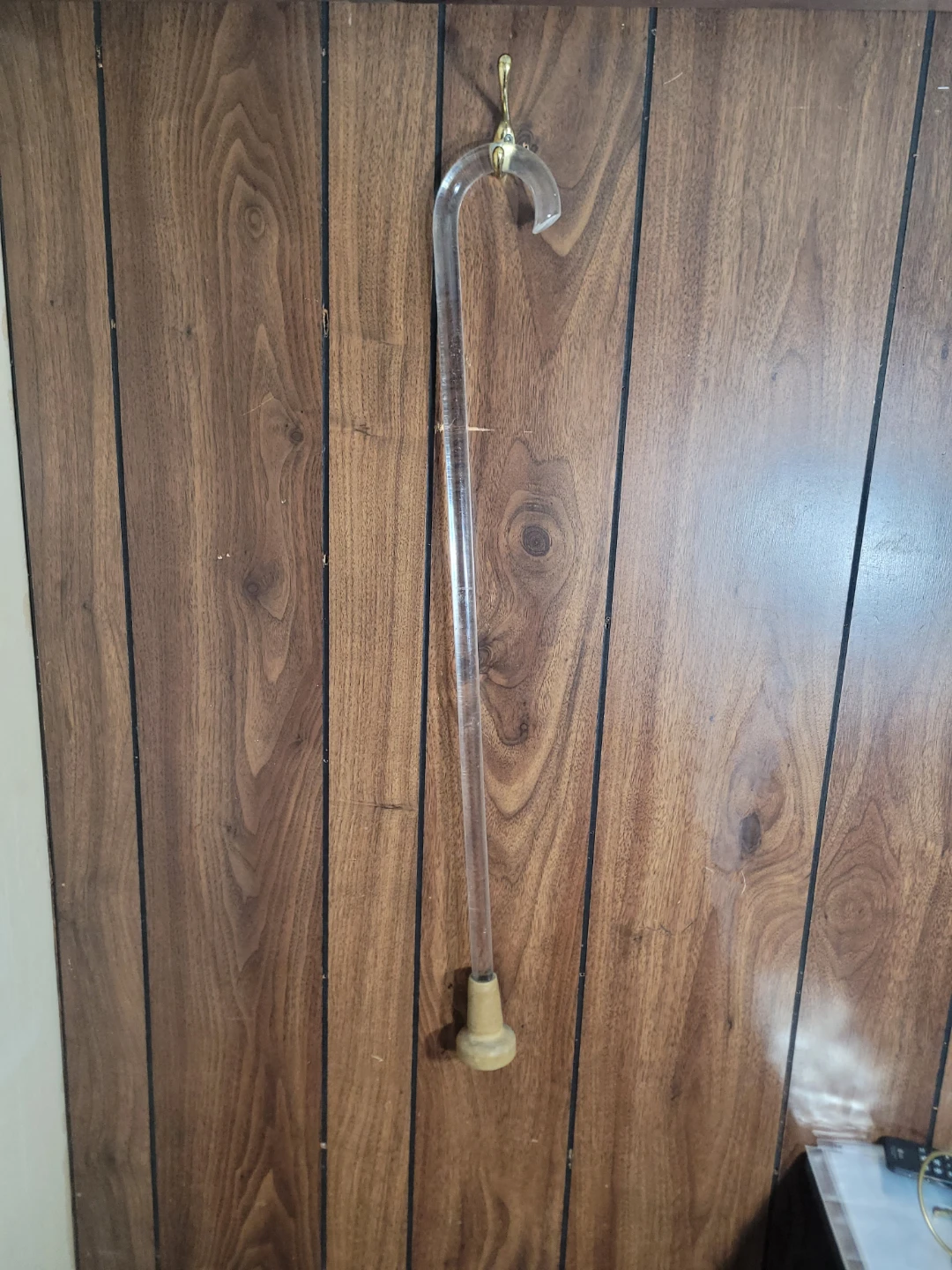 Clear Acrylic Cane with Gold Accent - photo 2