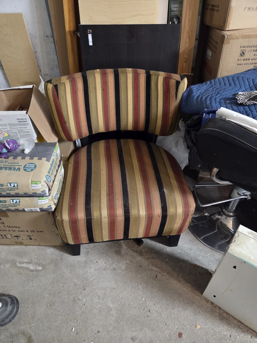 Striped Accent Chair