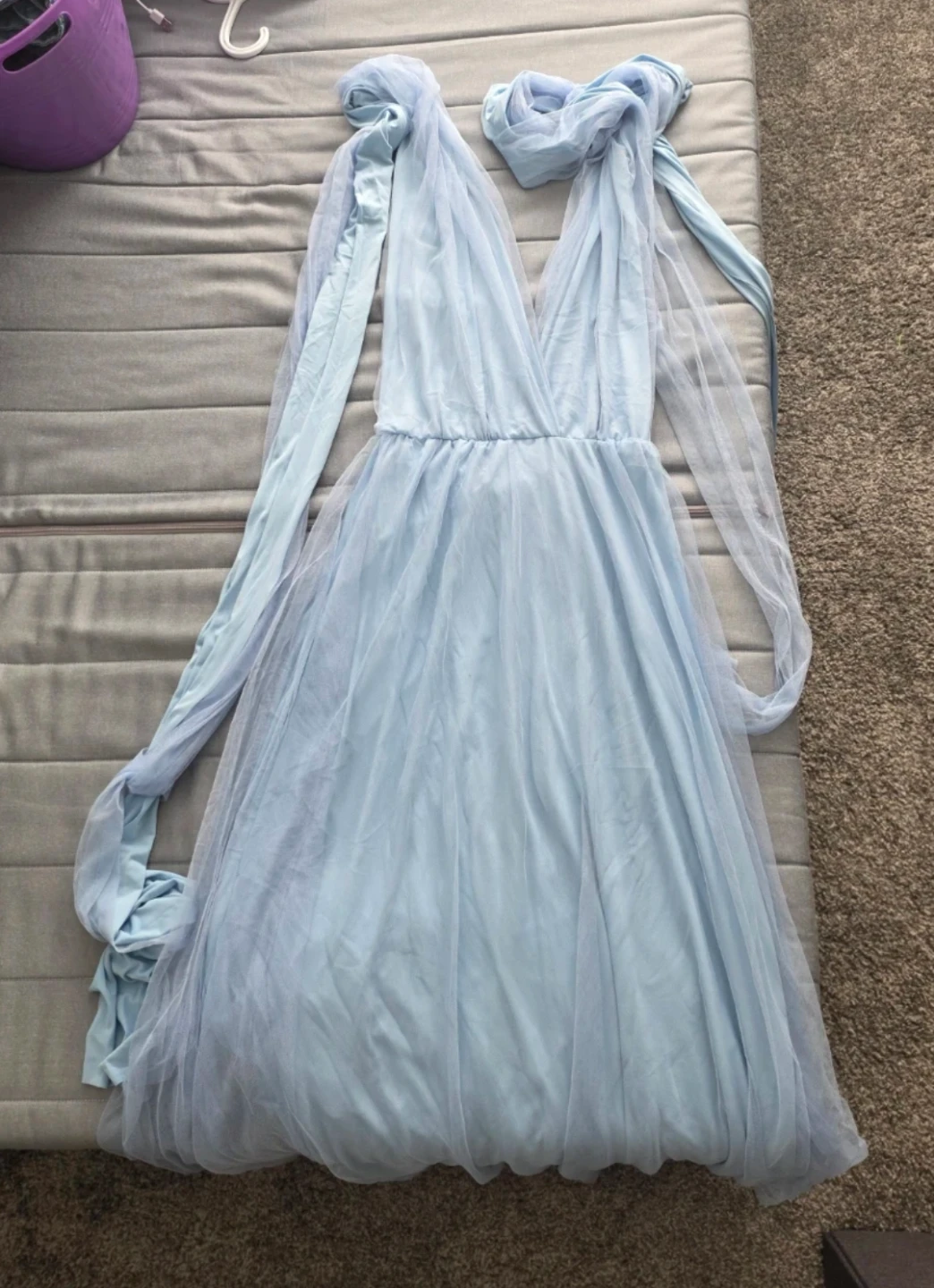 Light Blue Tulle Maxi Dress (Infinity dress - one size)