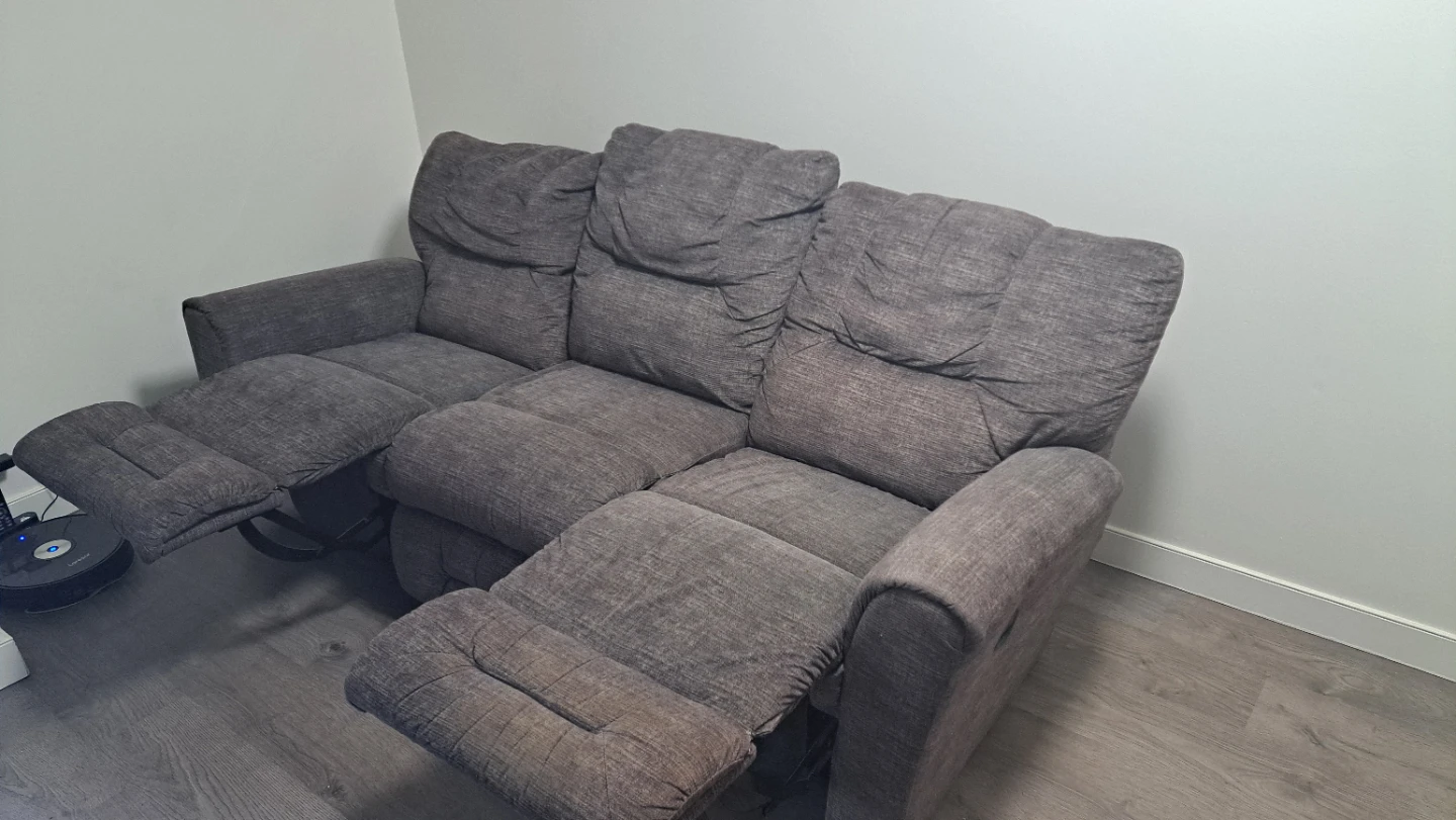 Dark Grey Reclining Sofa - photo 2