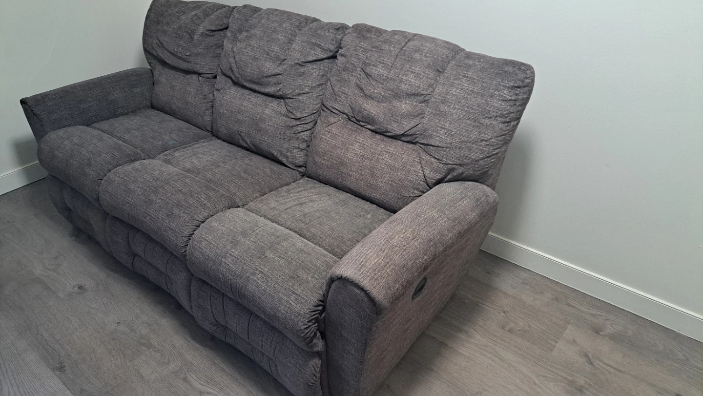 Dark Grey Reclining Sofa - photo 4