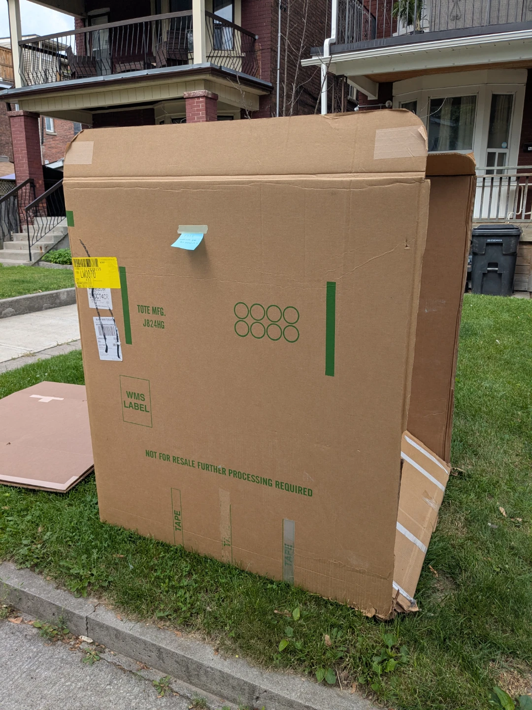 Curb alert: massive cardboard box