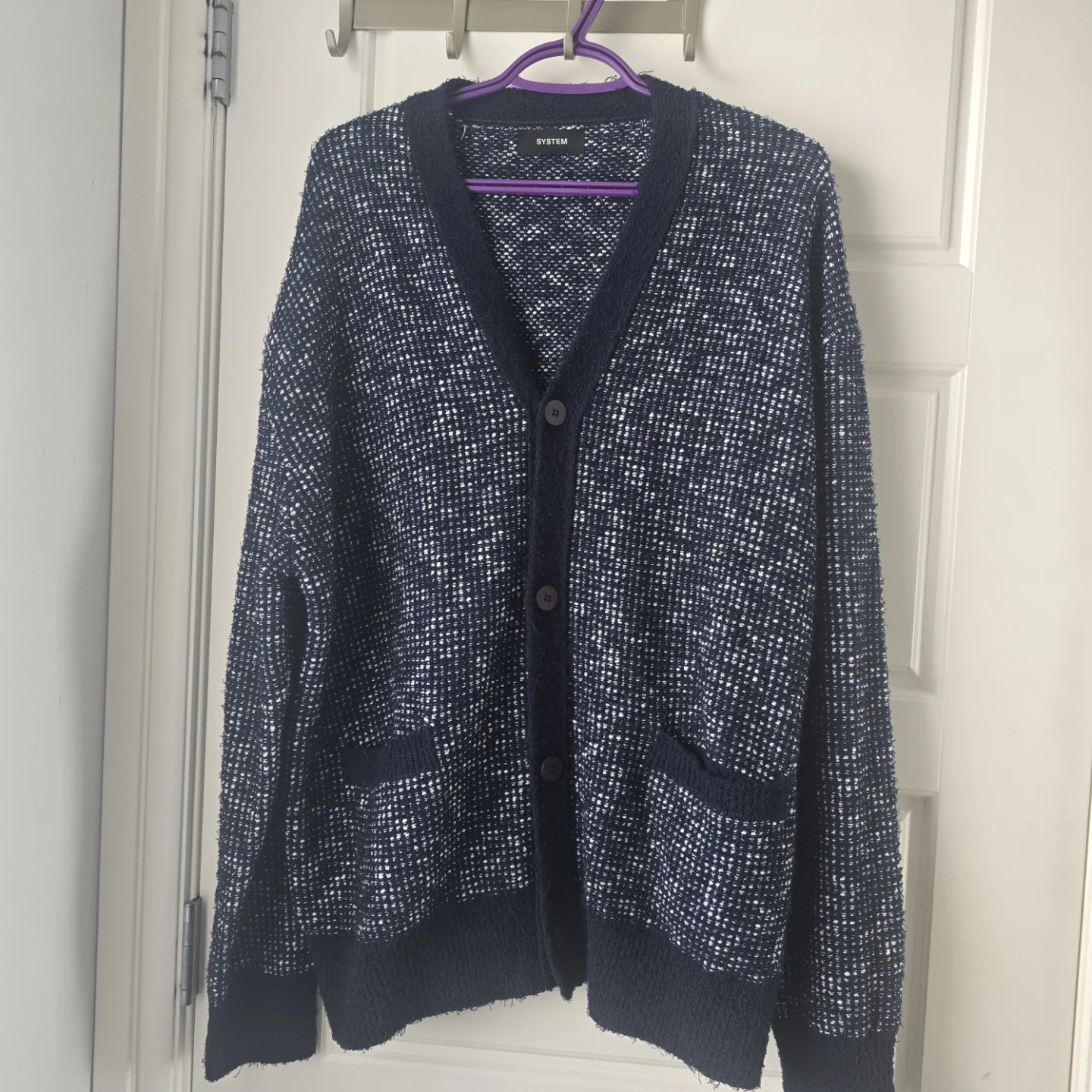SYSTEM Homme The Handsome Co. Textured Knit Button Cardigan
