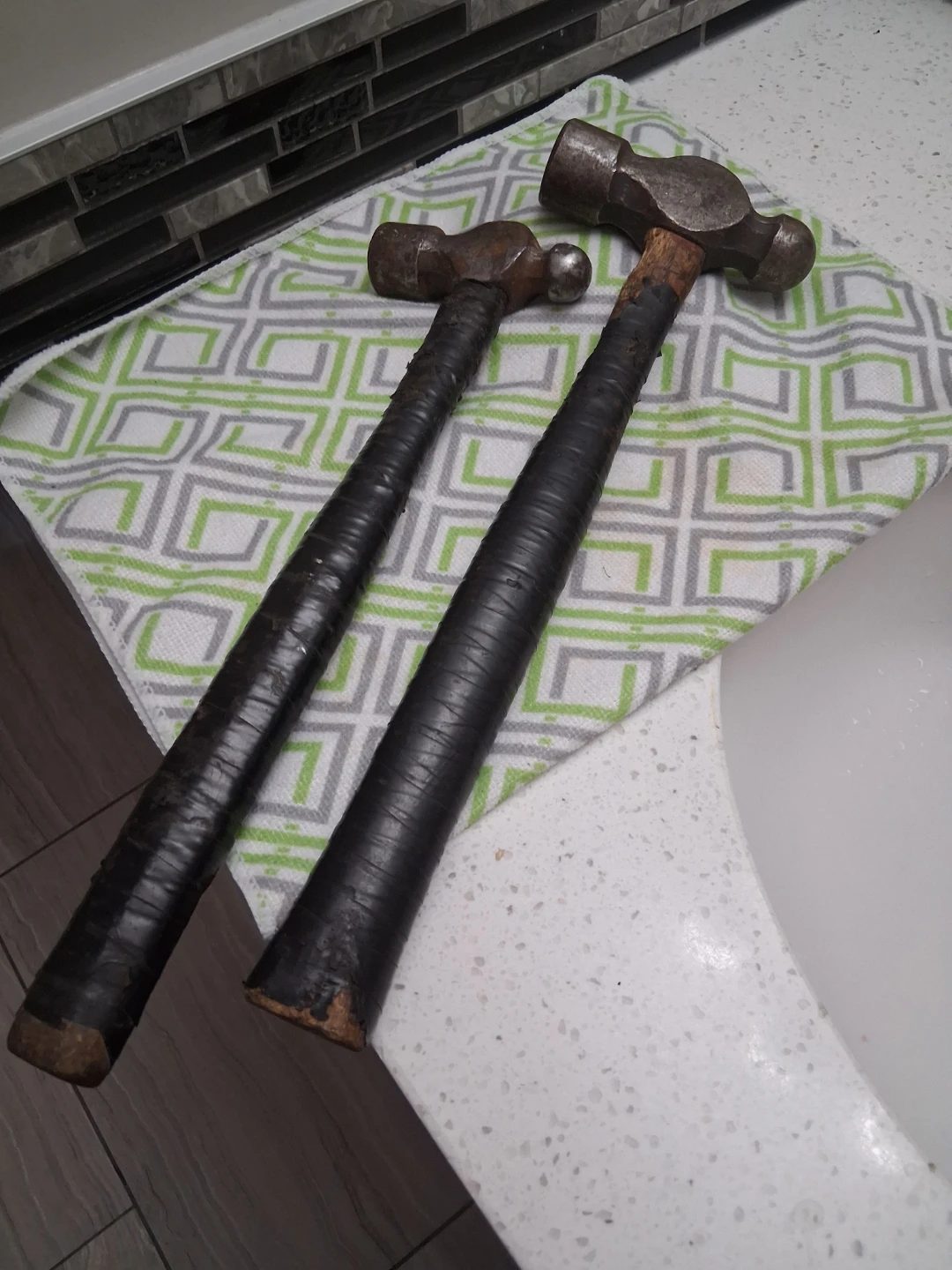 Vintage Ball Peen Hammers (Set of 2)