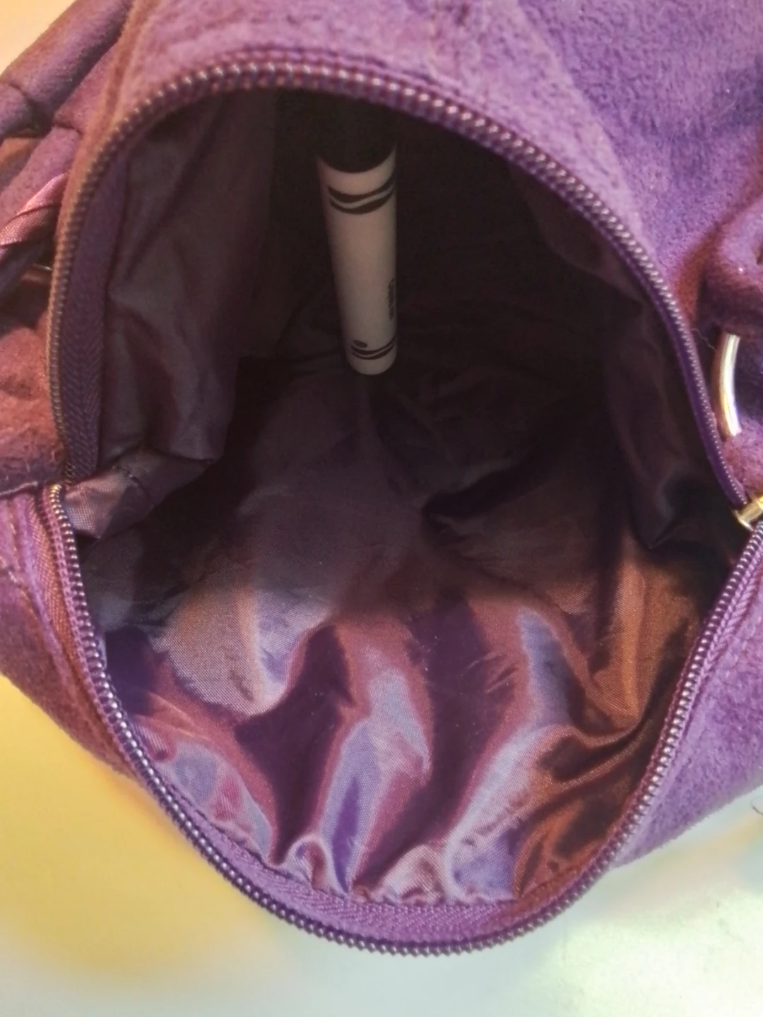 Purple Faux Suede Shoulder Bag - photo 4