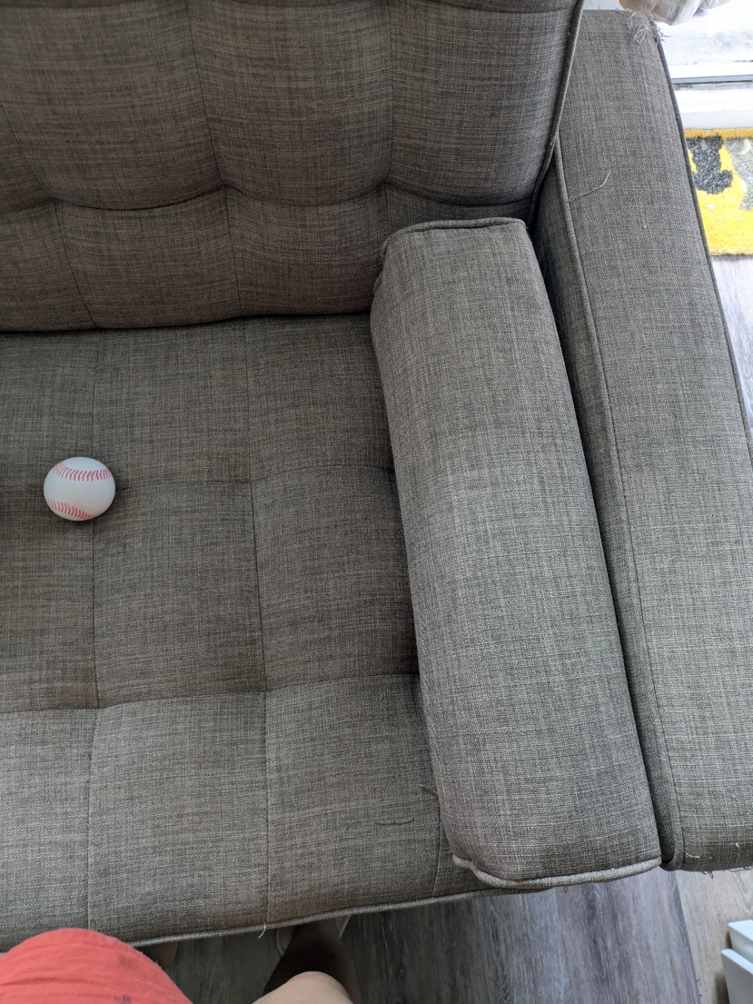 Cat Owner's Grey Tufted Sofa - photo 3