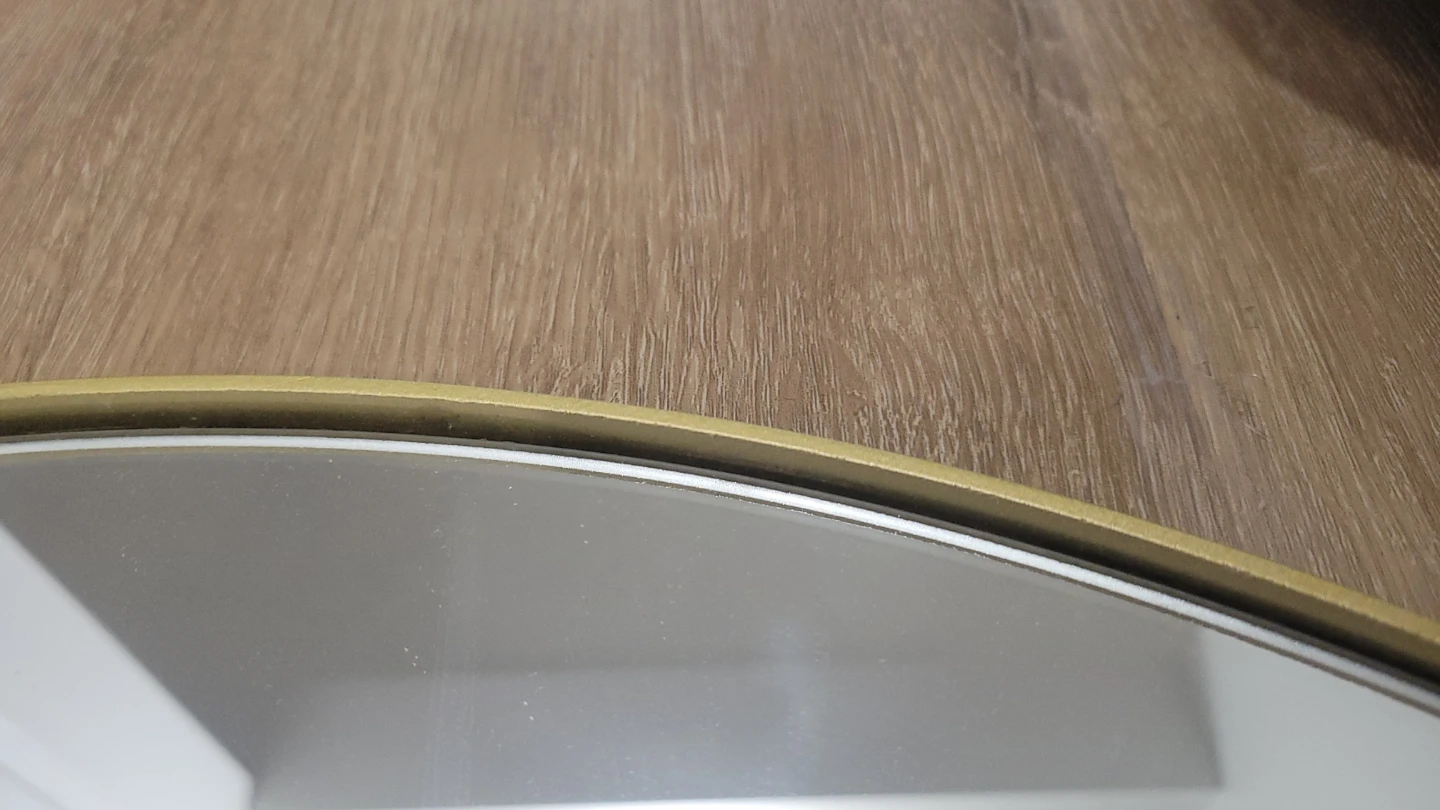 Gold Metal Round Mirror 26inch - photo 4