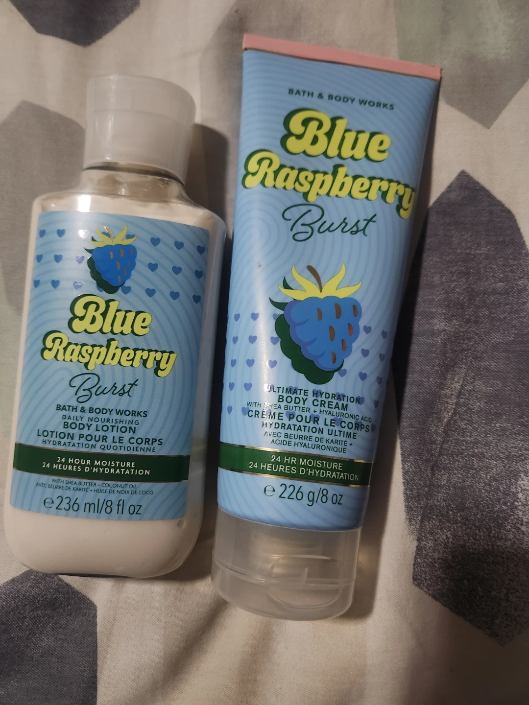 Bath & Body Works Blue Raspberry Burst Lotion & Body Cream Set