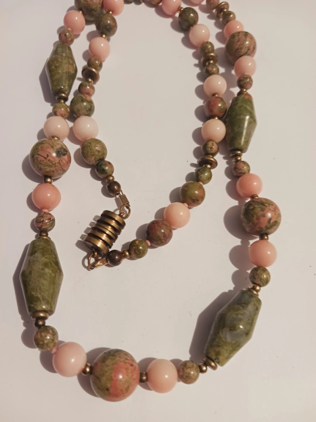 Genuine Unikite & Jasper Unikite Gemstone Necklace - photo 4