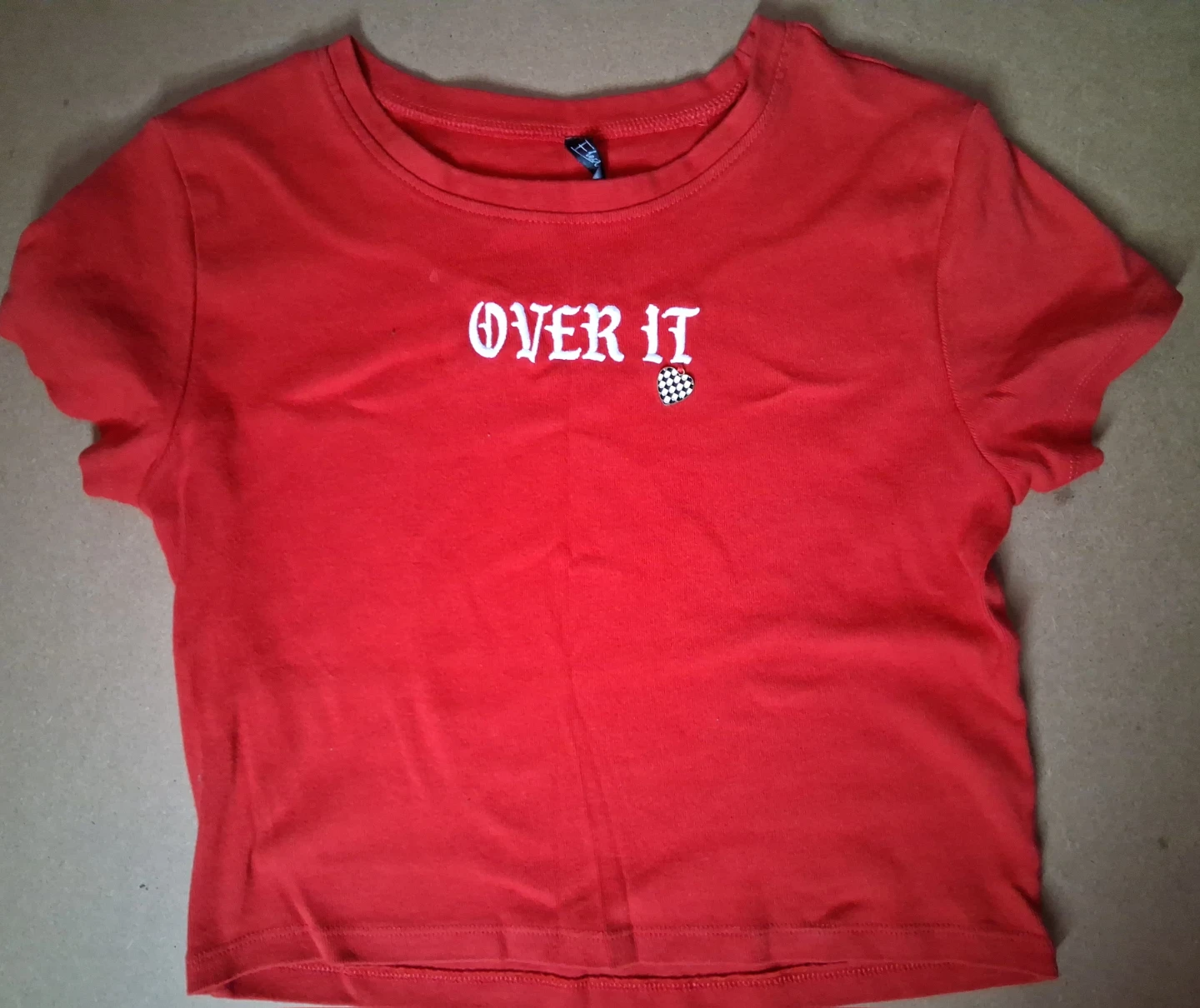 Red OVER IT Crop Top