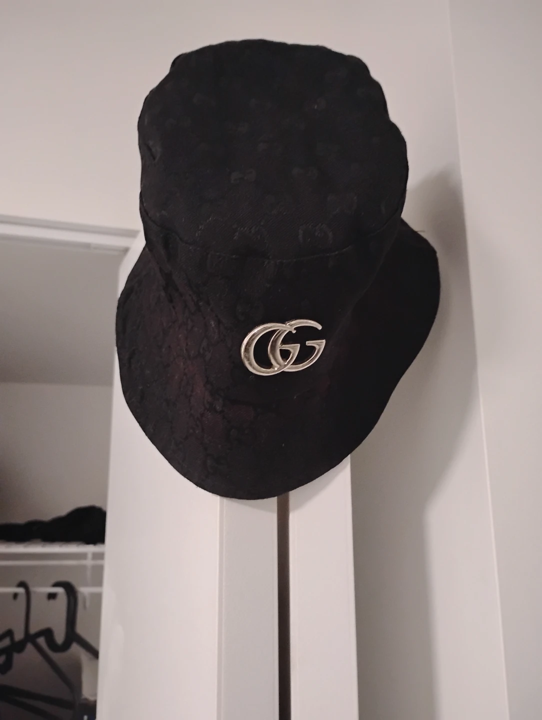 Gucci Black Cotton Bucket Hat
