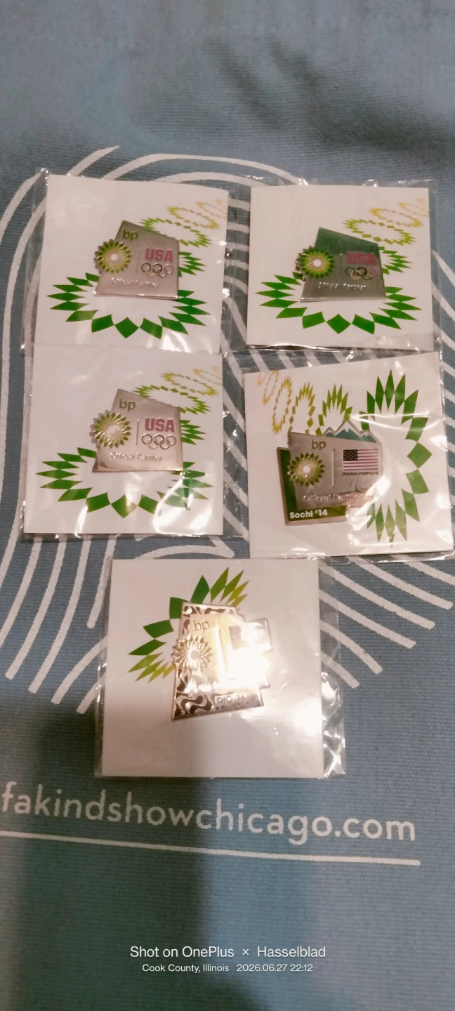 BP Olympic Pins Collection (Lot of 5)