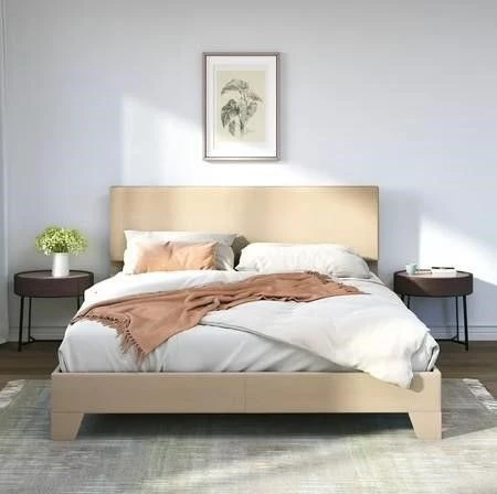 Bed Frame with Adjustable Headboard