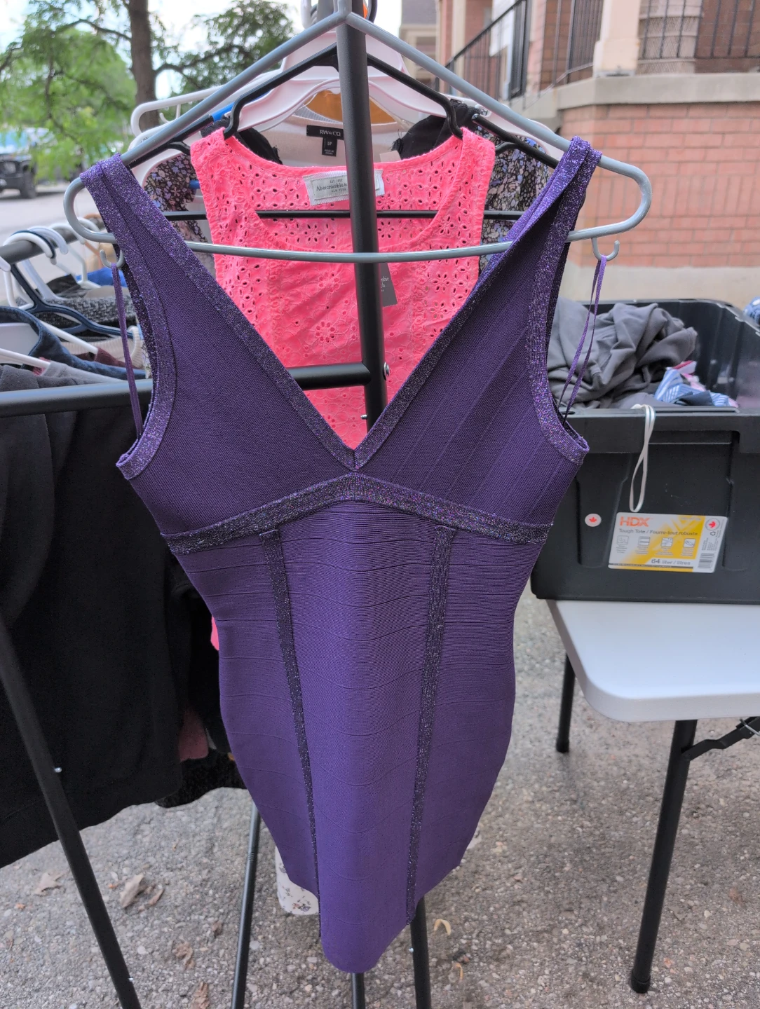 GUESS Purple Sparkle Bandage Dress, size m, brand new unworn