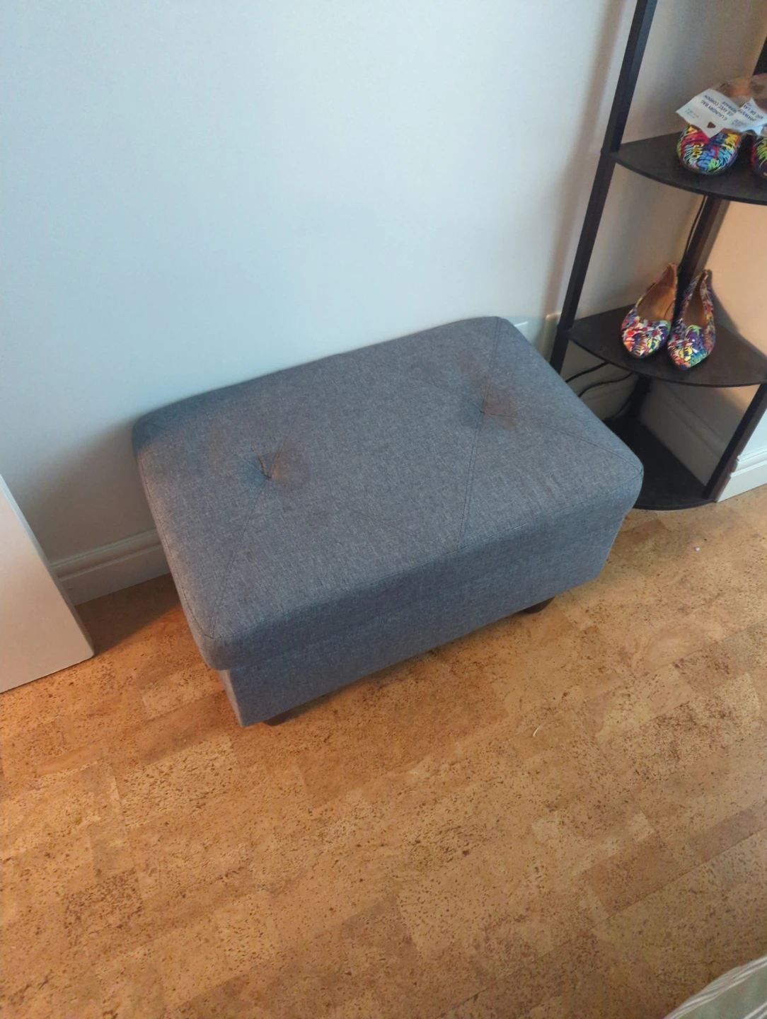 Couch with chaise and ottoman.