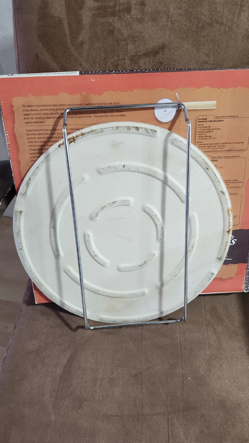 Baker's Secret Pizza Stone Set with Rack and Cutter - photo 3
