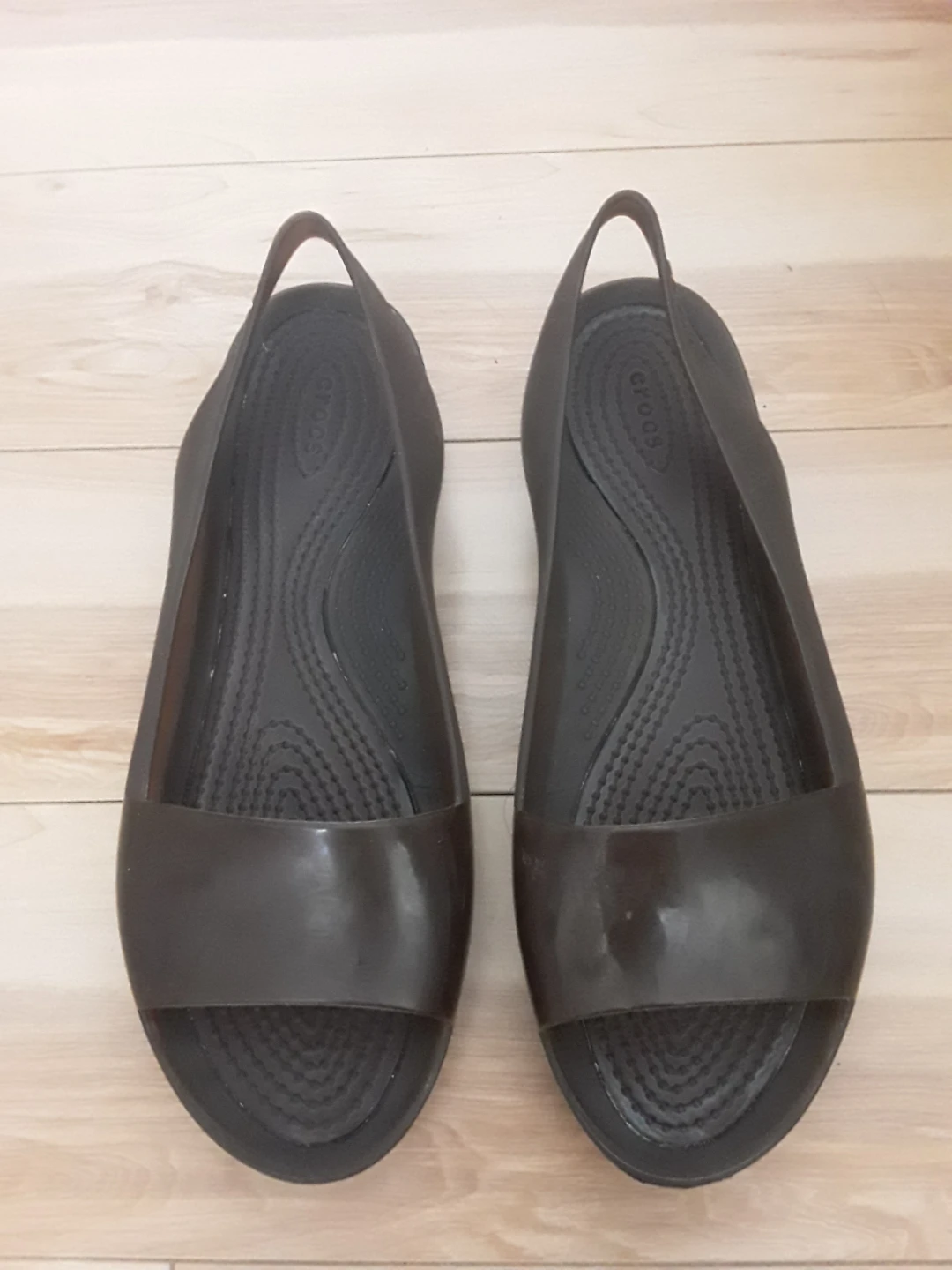 Crocs Slingback Flats - Dark Brown