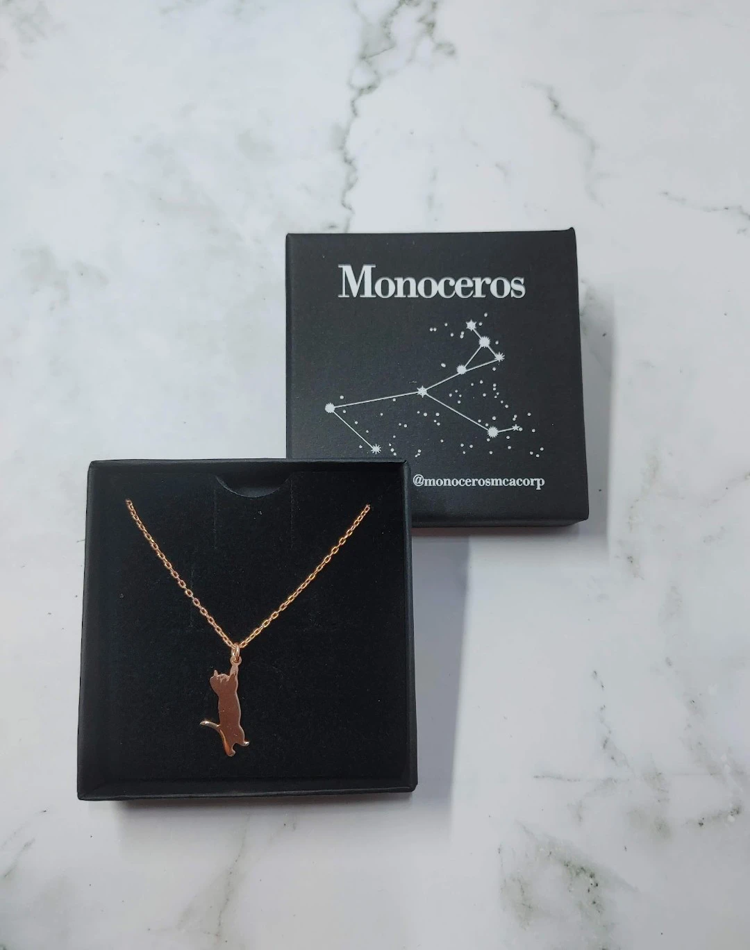 Monoceros Rose Gold Tone Necklace with Moon Pendant - photo 4