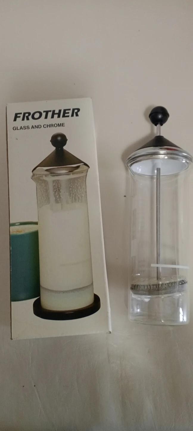 FROTHER Glass and Chrome Milk Frother
