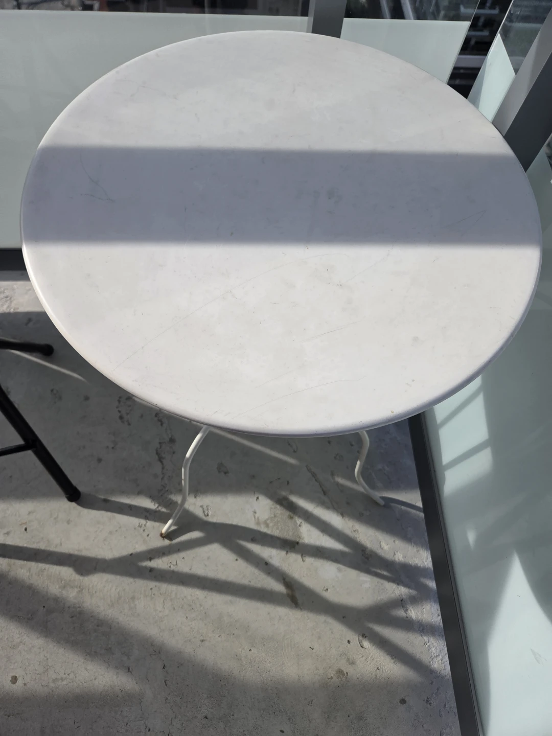 White Round Bistro Table - photo 2