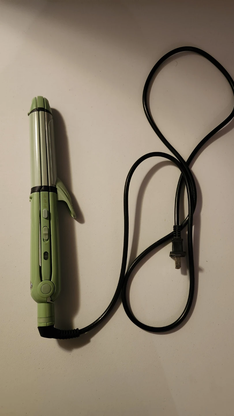 Green Crimper and Curling Wand Hair Tool