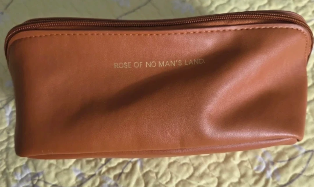 Brown Faux Leather Cosmetic Bag - photo 3