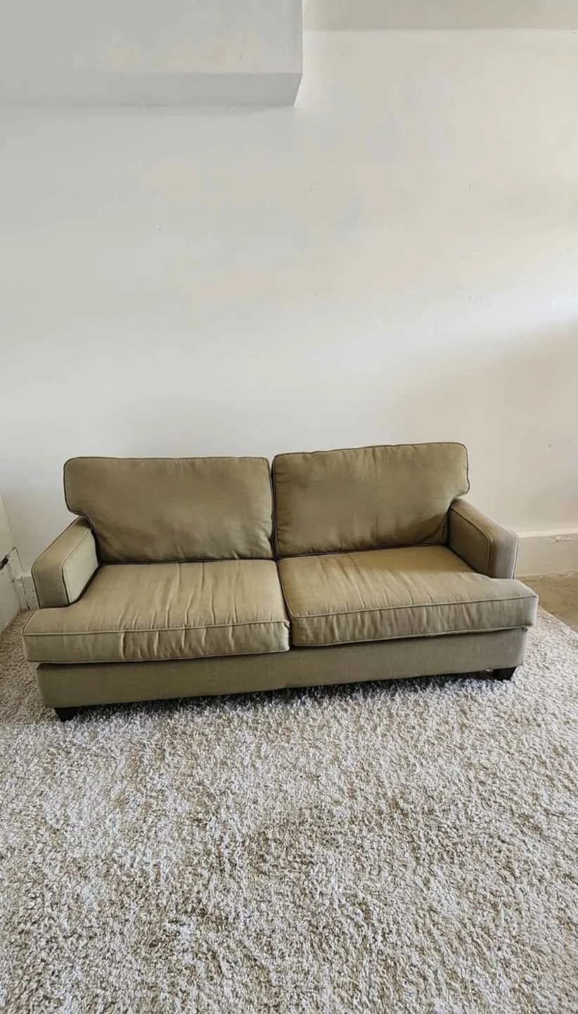 Beautiful Olive Green 3 Seater Sofa Couch