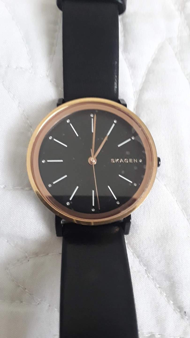 SKAGEN SKW2490 BLACK LEATHER WATCH - photo 3
