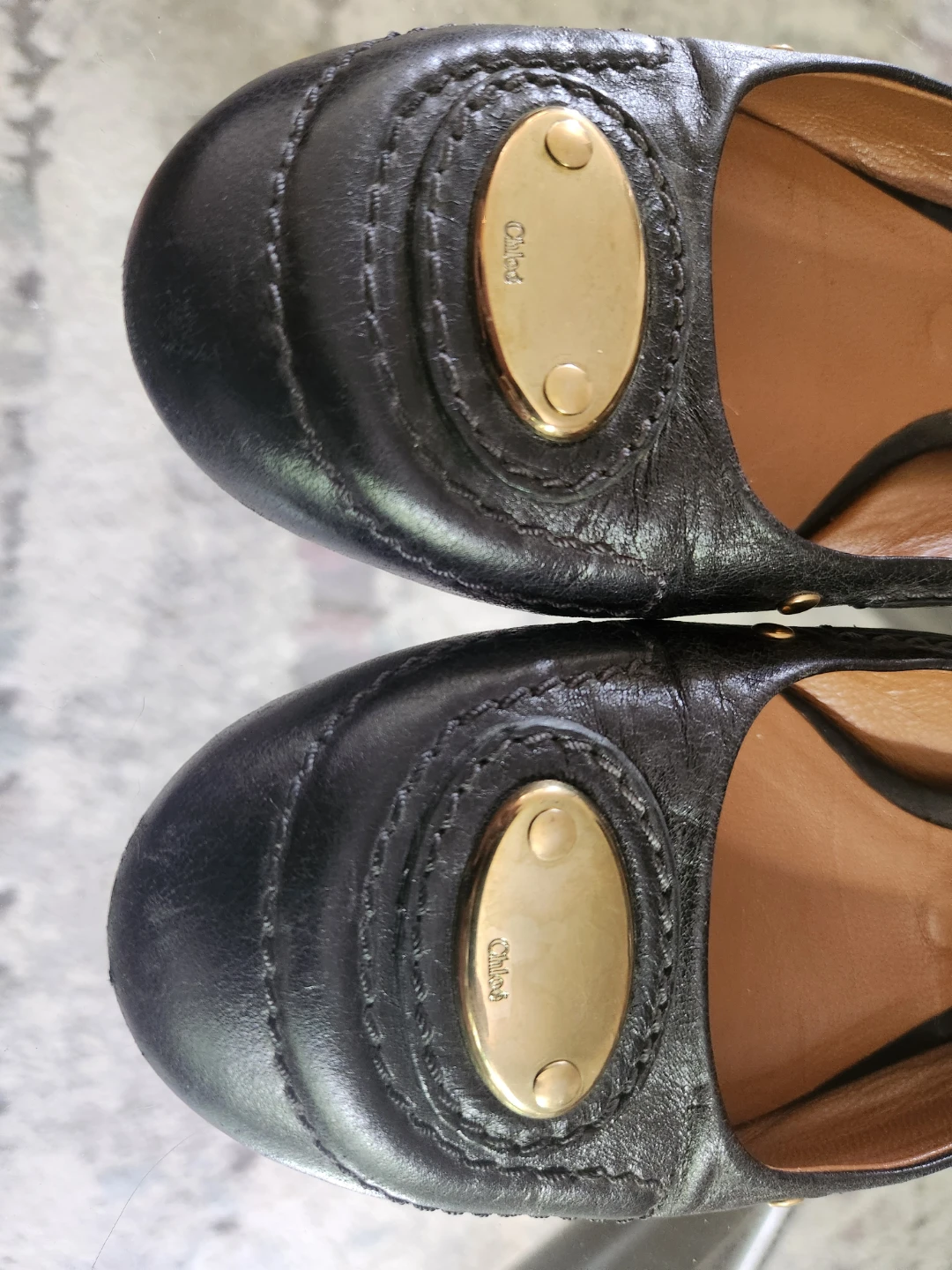 Chloe Black Leather Ballet Flats - photo 2