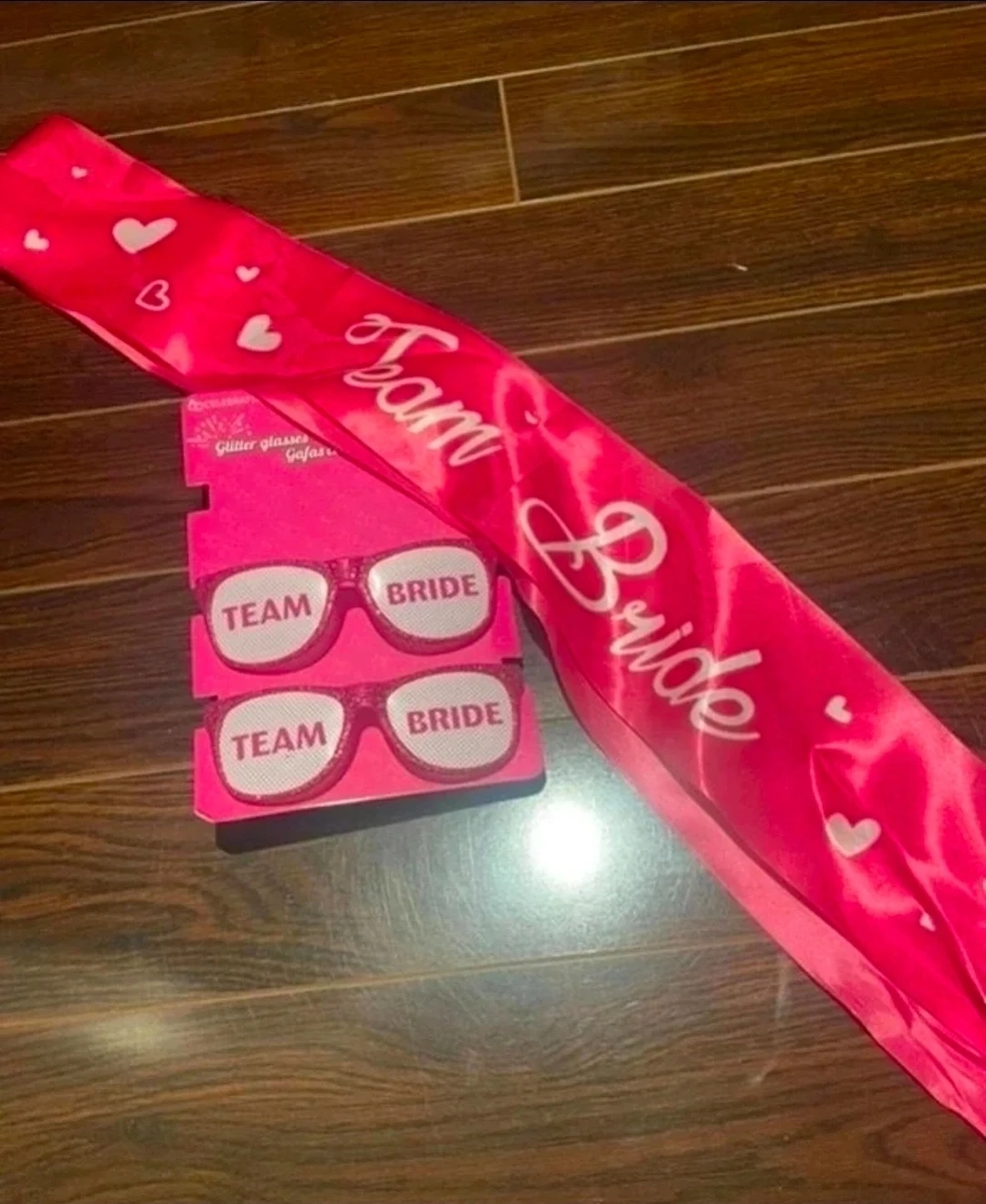 ⚽️ Team Bride Sash and Glitter Glasses