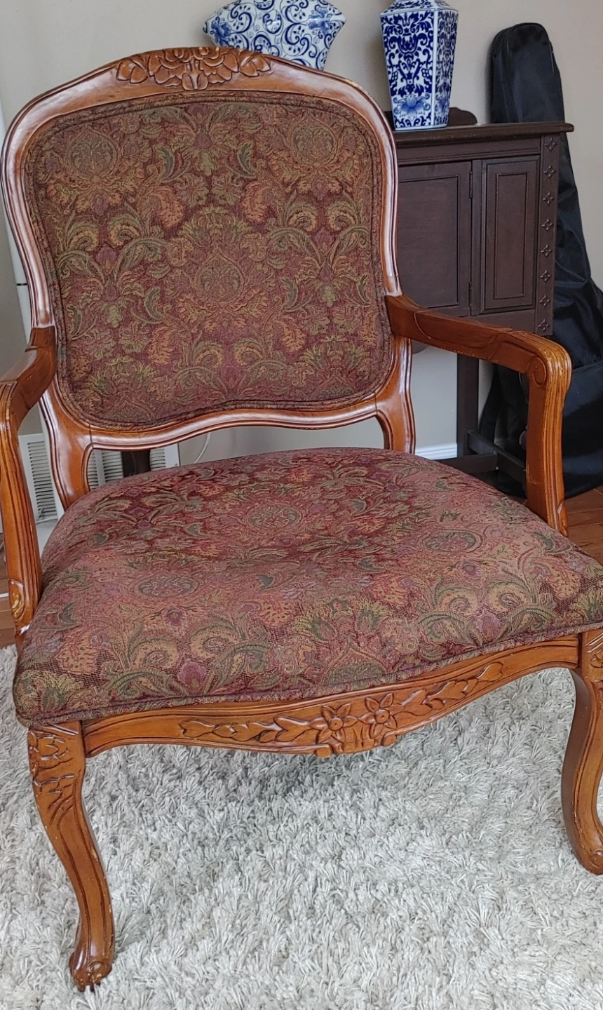 2 Vintage French Style Chairs and table - photo 2