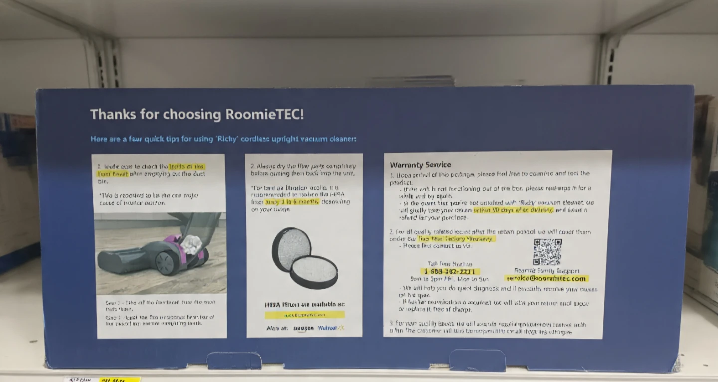 RoomieTEC R3 Cordless Stick Vacuum Cleaner - photo 2