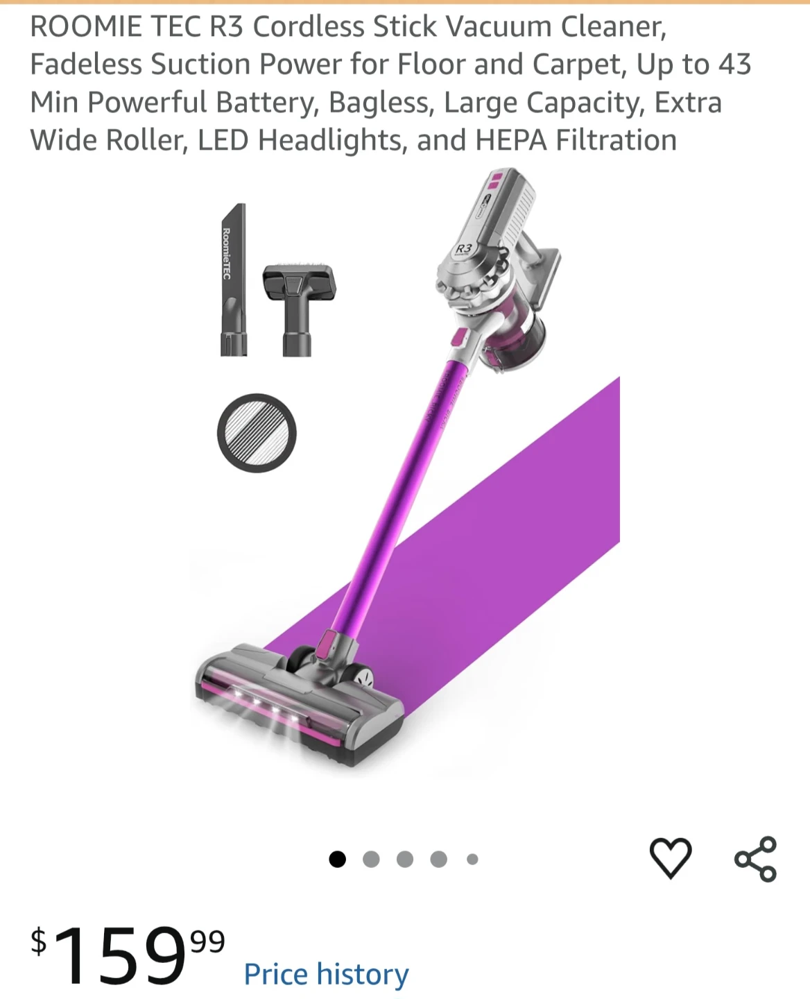 RoomieTEC R3 Cordless Stick Vacuum Cleaner - photo 4