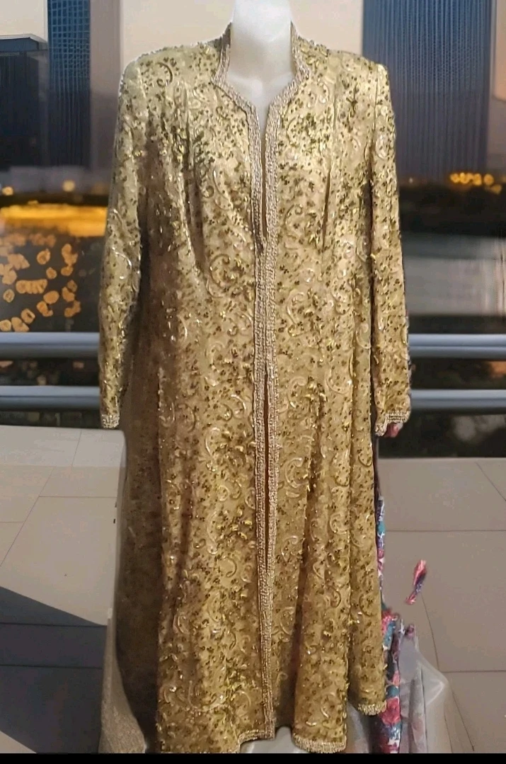 Women's Gold Beaded Formal Jacket