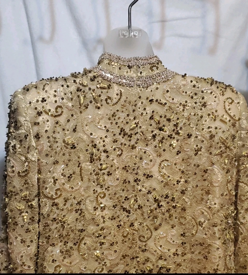 Women's Gold Beaded Formal Jacket - photo 4