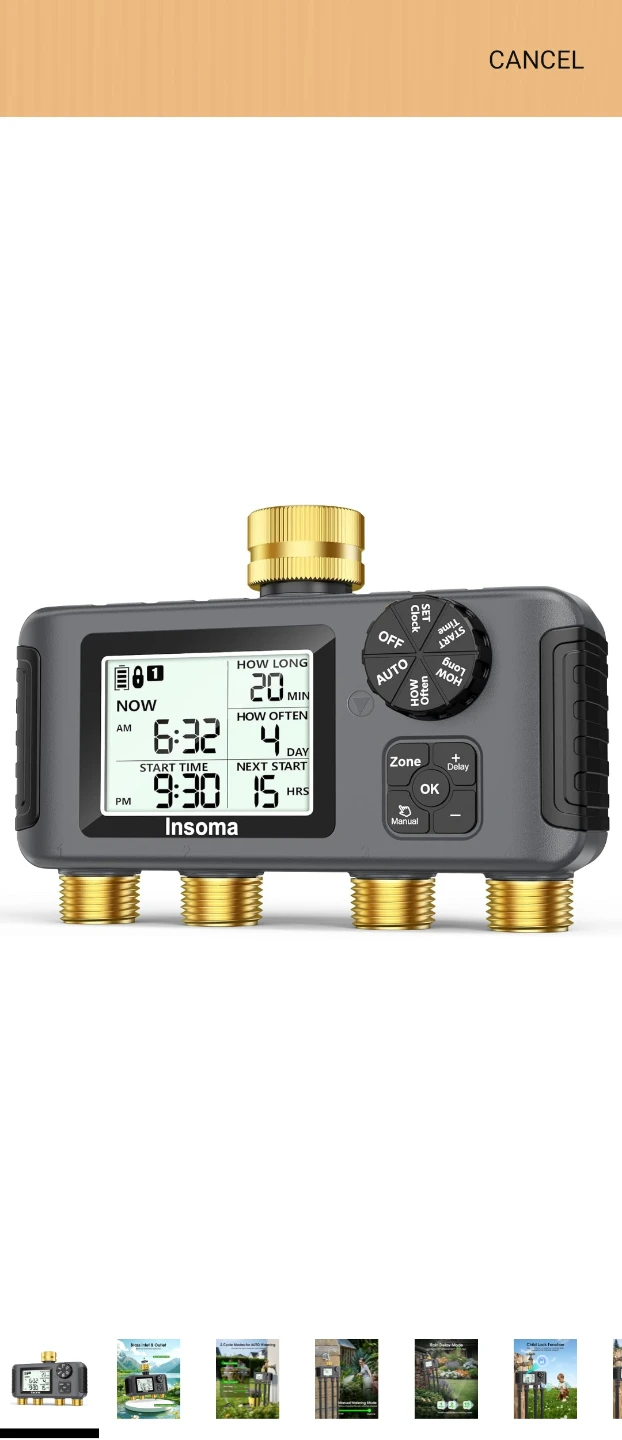 Insoma 4-Zone Automatic Water Timer