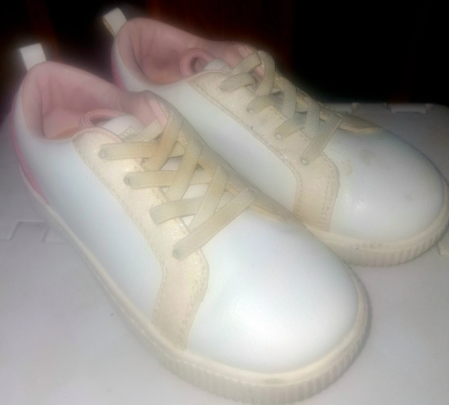 Carter's White Rainbow Sneakers US10M