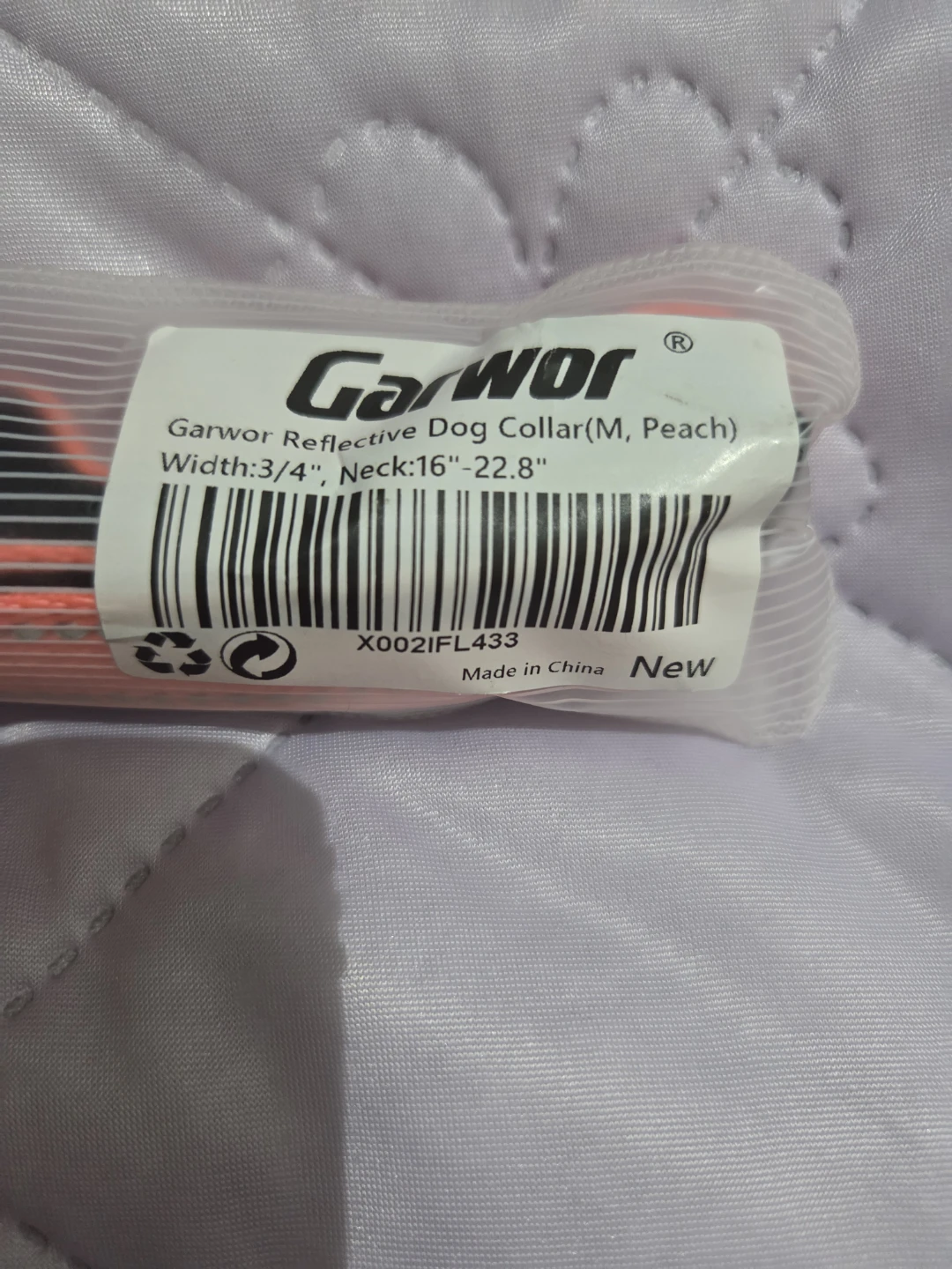 Garwor Reflective Dog Collar ( medium, Peach) - photo 2