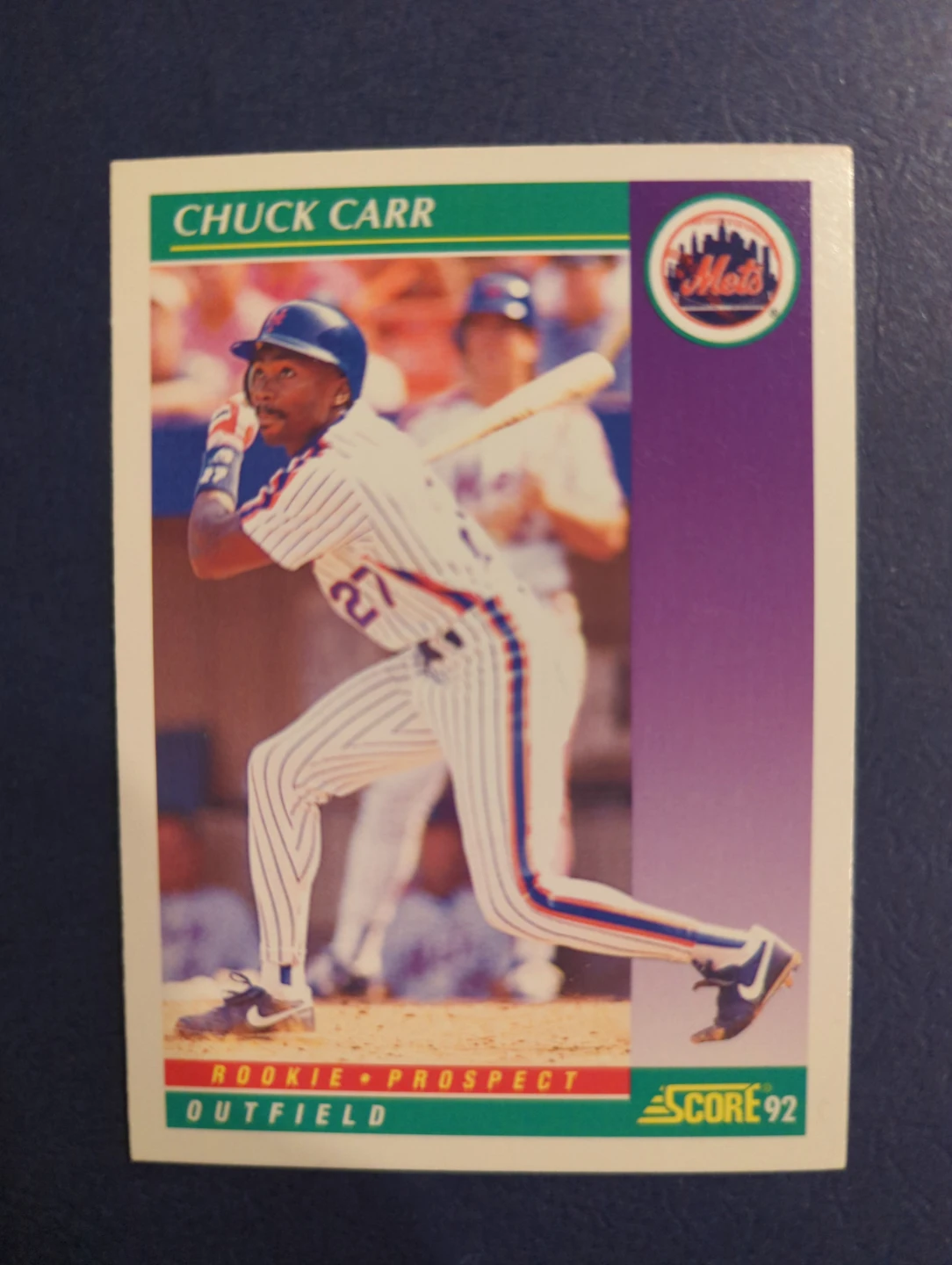1992 Score Chuck Carr Baseball Card ⚽
