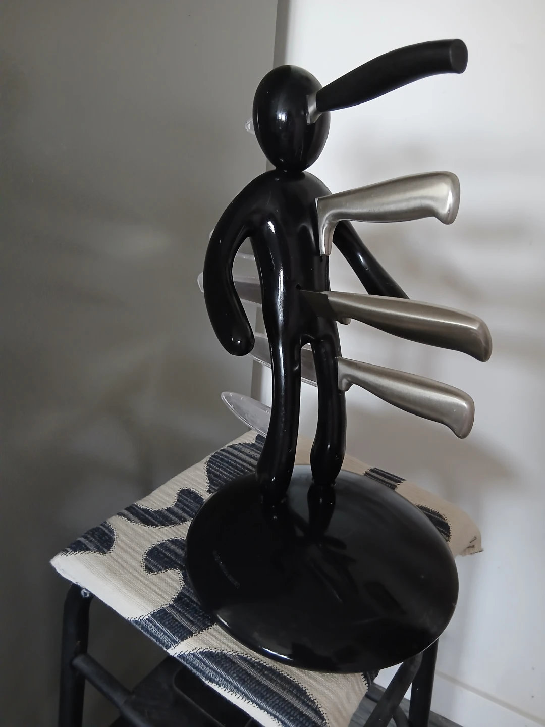 Black Novelty Knife Block Holder