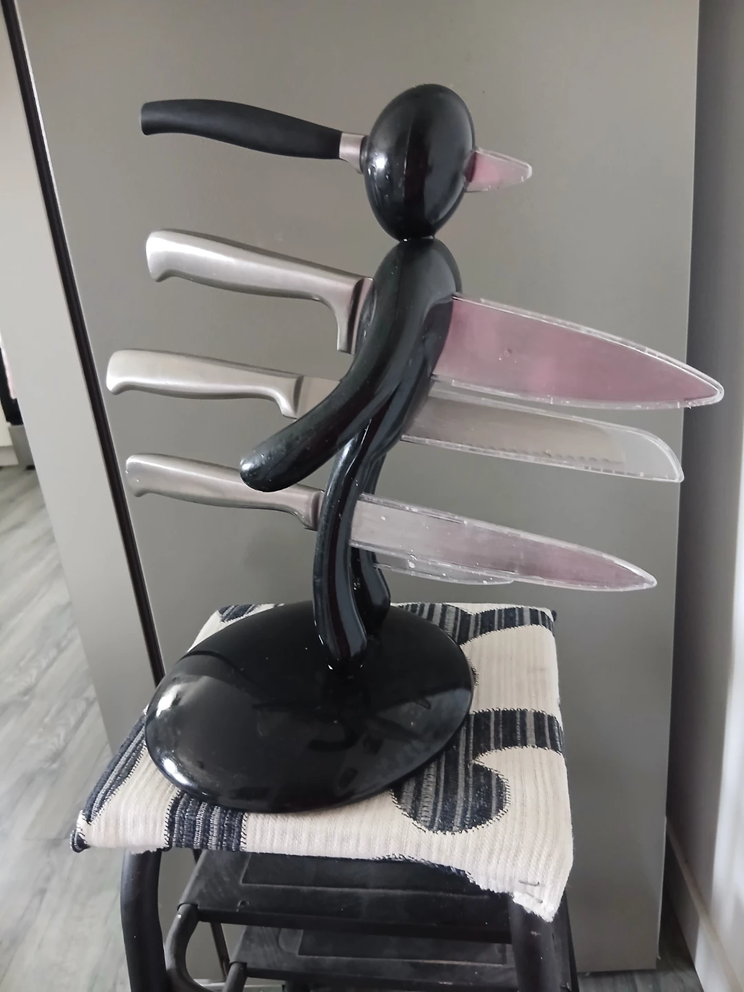 Black Novelty Knife Block Holder - photo 3