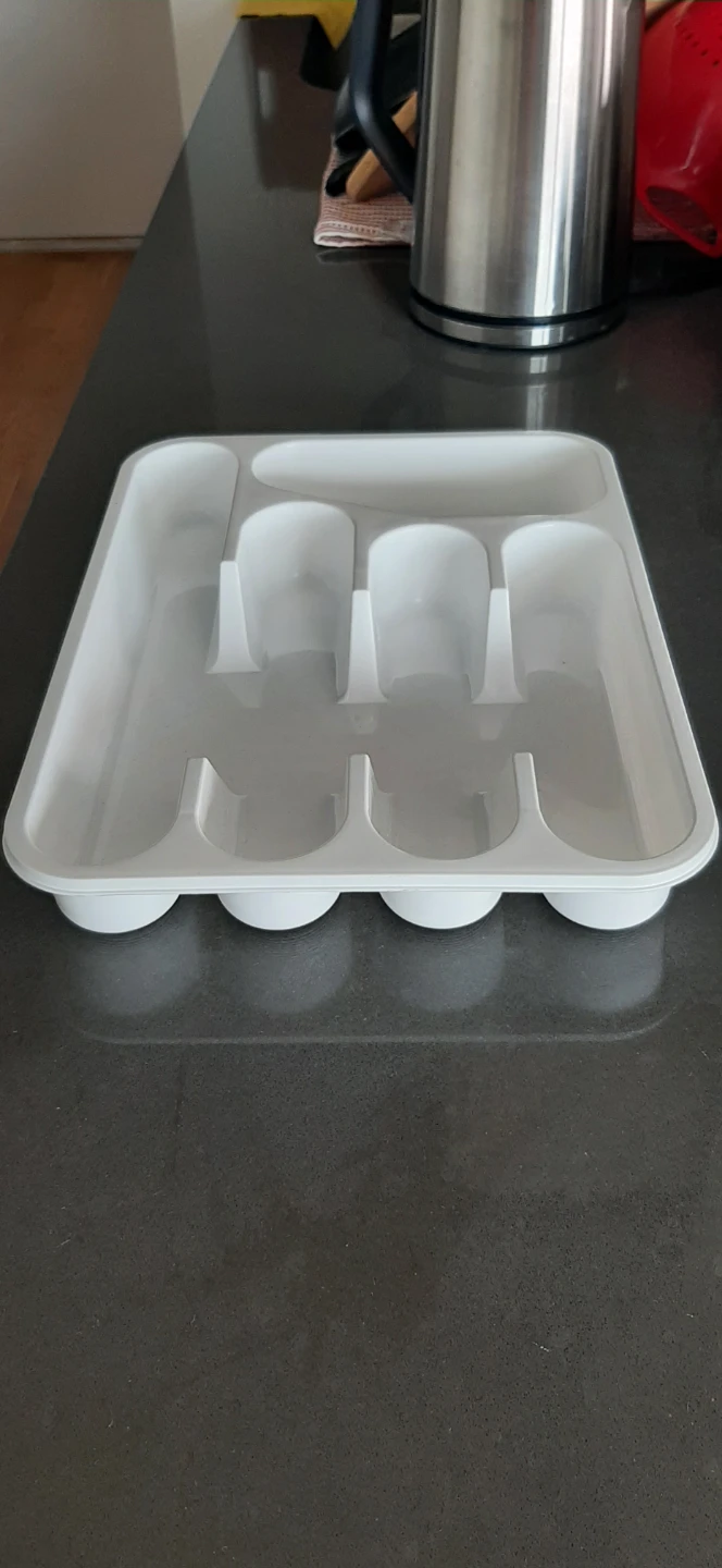 White Cutlery Organizer Tray - photo 2