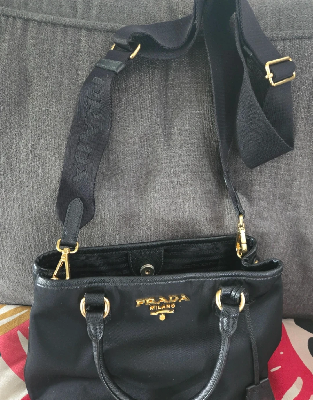 PRADA Milano Tessuto Saffiano Nylon/leather Handbag - photo 2