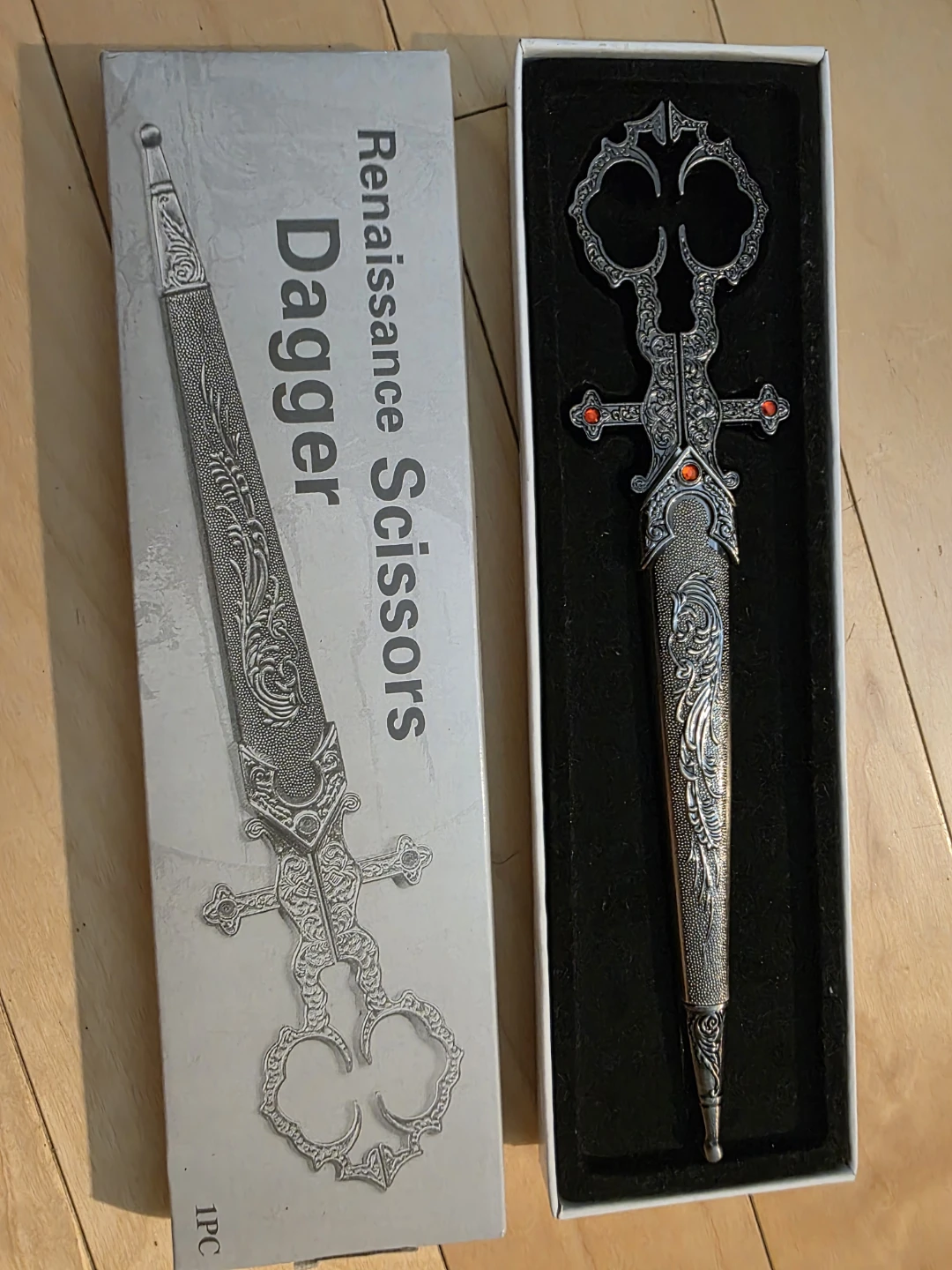 Renaissance Dagger Scissors with Sheath $15