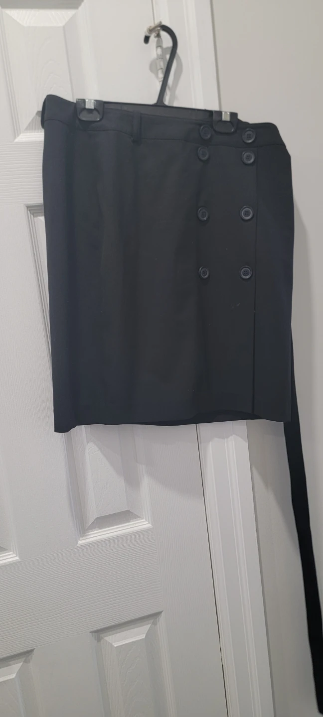 MEXX Black Skirt with Double Button Detail
