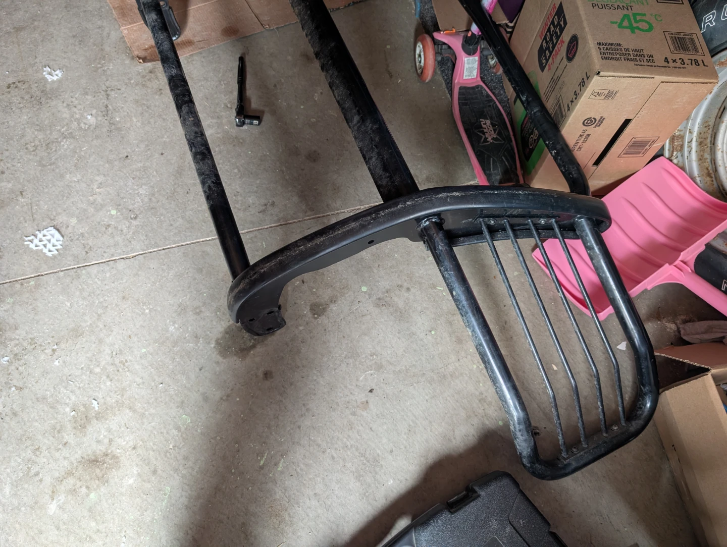 Black Grille Guard with Mounting Brackets