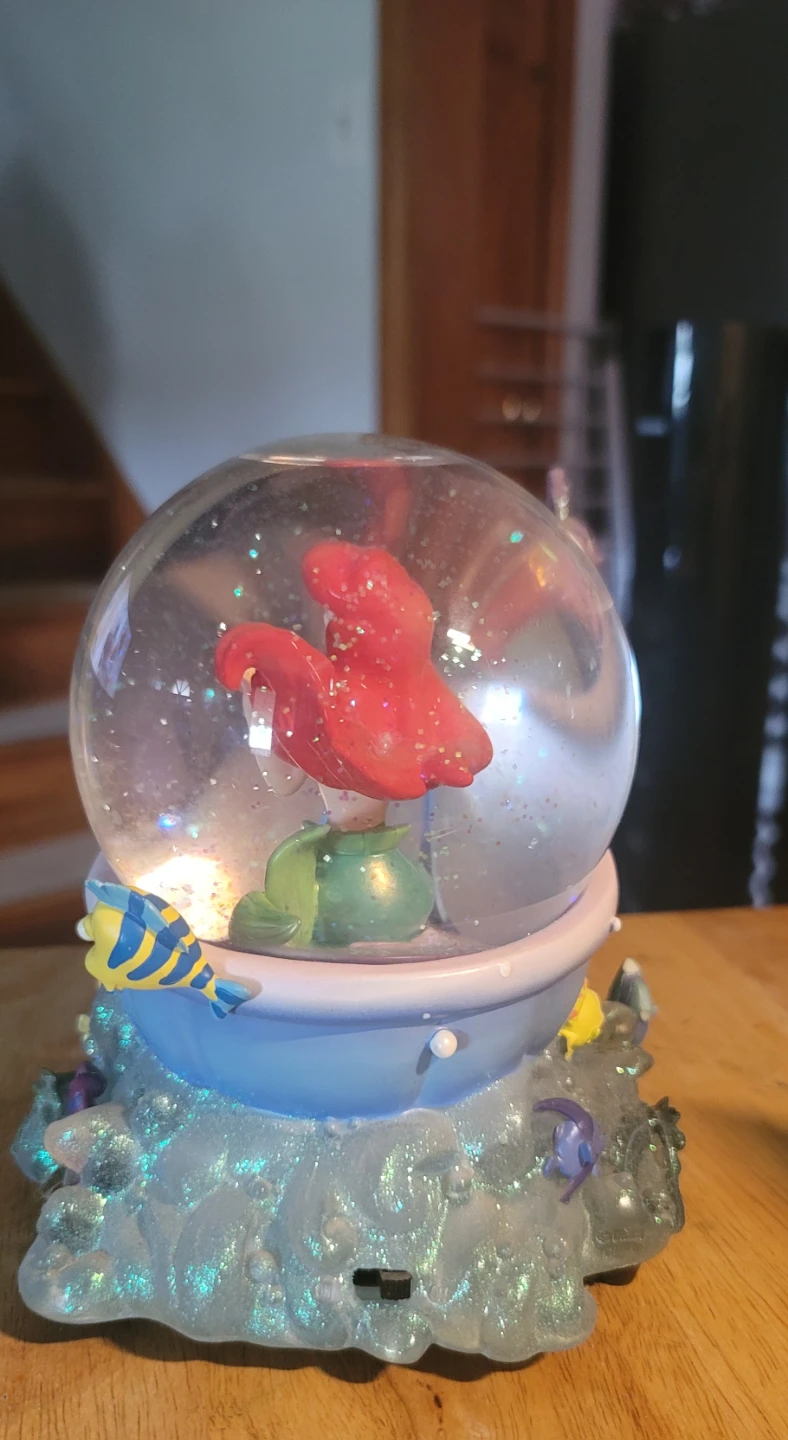 Retired Disney Little Mermaid Glitter Snow Globe – 7" - photo 2