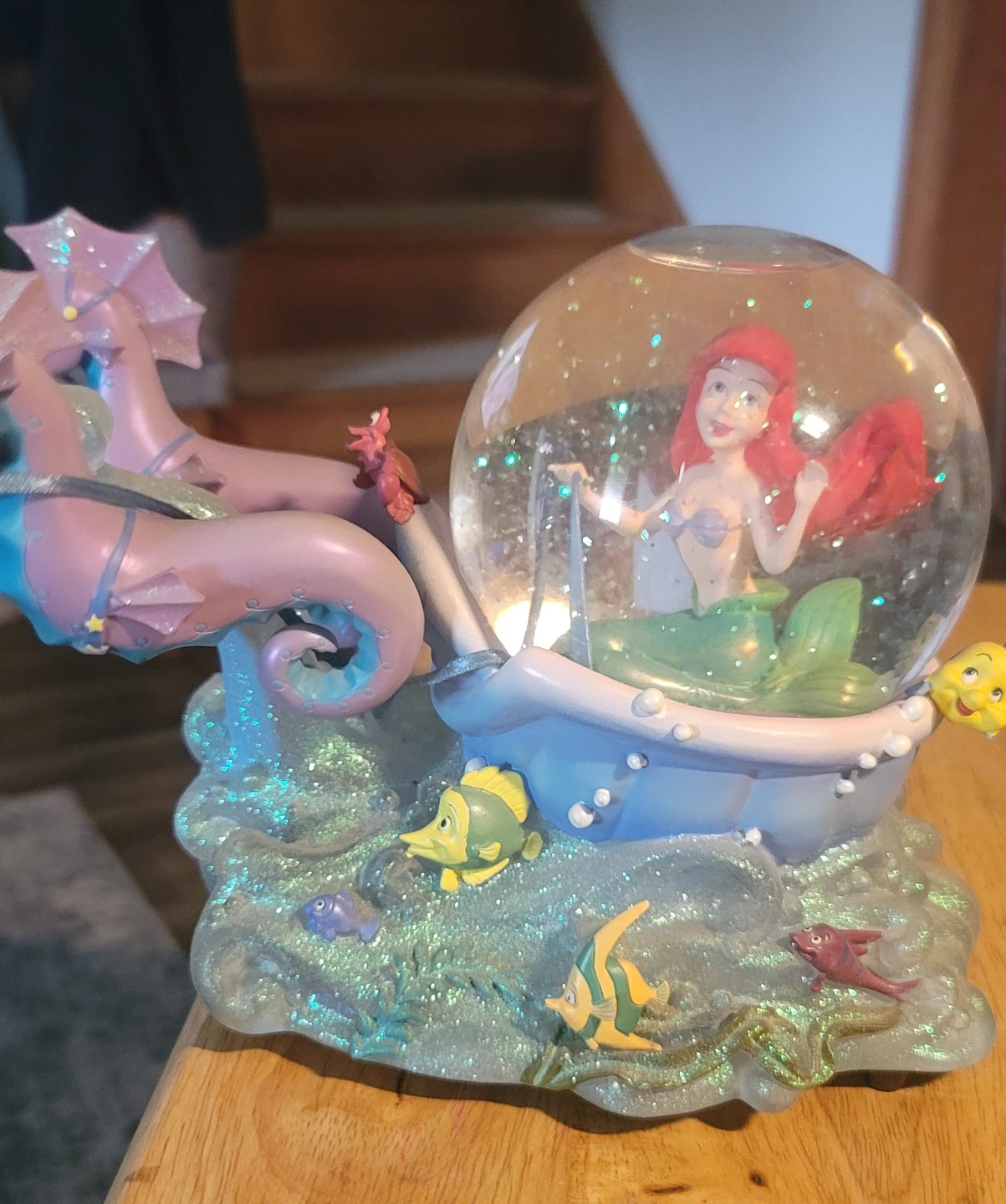 Retired Disney Little Mermaid Glitter Snow Globe – 7" - photo 5